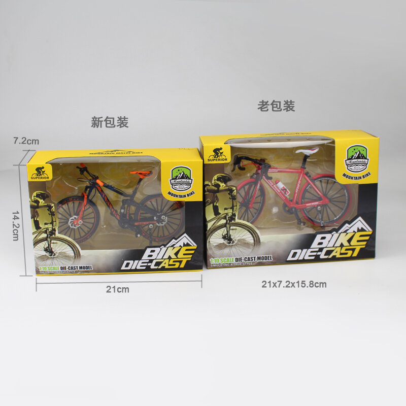 Mini 1:10 rower ze stopu Model odlewany Metal Finger Mountain bike Racing Toy Bend Road symulacja kolekcja zabawek dla dzieci