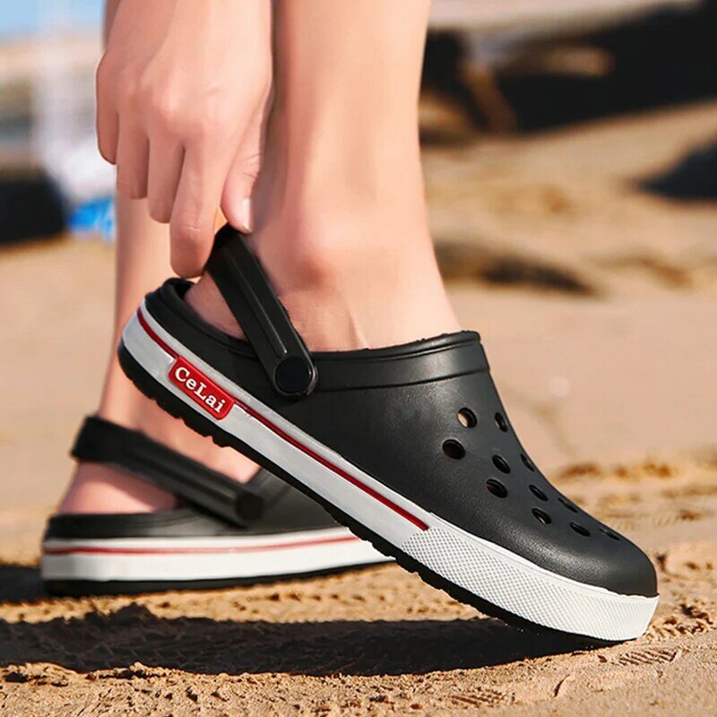 2020 nowe letnie buty Croc plażowe sandały dla mężczyzn Crocks Slipper Casual drewniaki męskie buty tanie oświetlenie EVA Crocse sandalias hombre