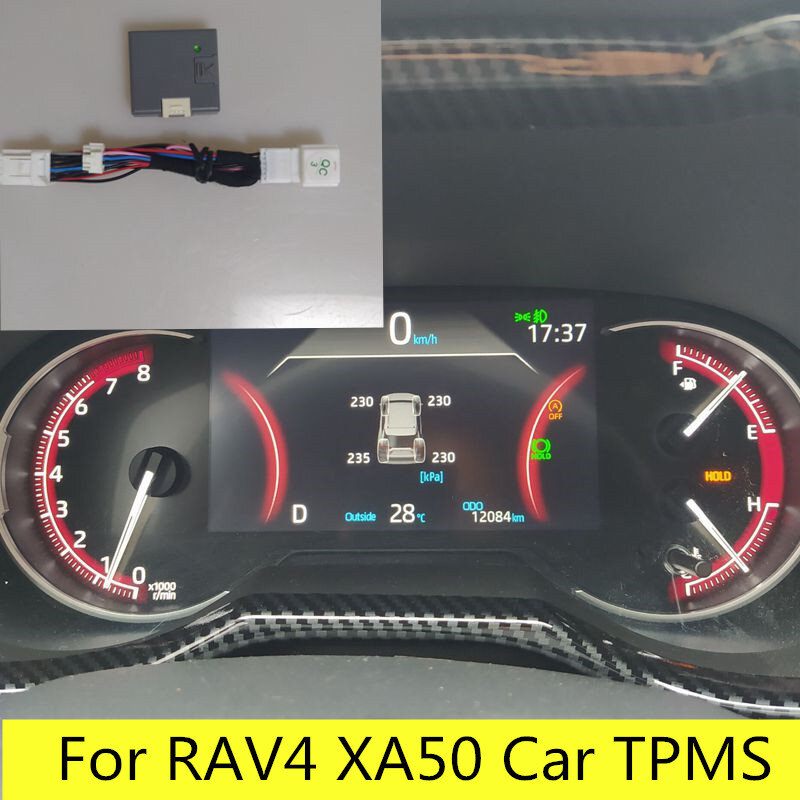 Xe Thông Minh TPMS Lốp Áp Suất Hệ Thống Giám Sát Màn Hình LCD Kỹ Thuật Số Gạch Ngang Bảng Hiển Thị Tự Động Báo Động An Ninh Cho Xe Toyota Rav4 2019 2020 xa50