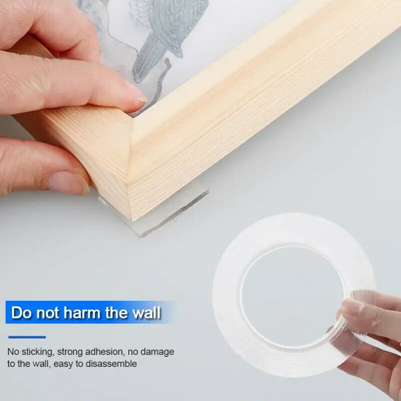 Cinta adhesiva de doble cara 3m lavable reutilizar Nano Magic Tape transparente sin rastro impermeable Nano Tape Clear