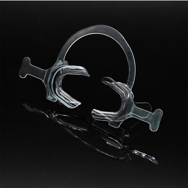 Ортодонтический пластиковый Ретрактор для зубов, 1 шт., прозрачный Ретрактор для щек с ручкой, Ретрактор для щеки губы в форме C