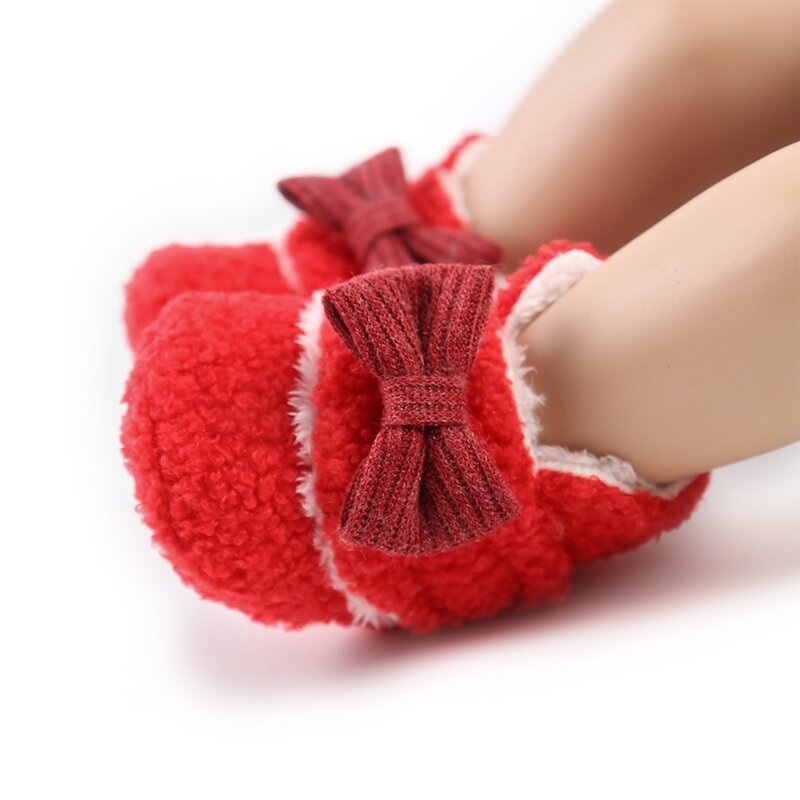 Chaussures chaudes d'hiver pour nouveau-né 0-18M, chaussons pour bébé, garçon et fille, pré-marcheur, fourrure, fleur, premier marcheur