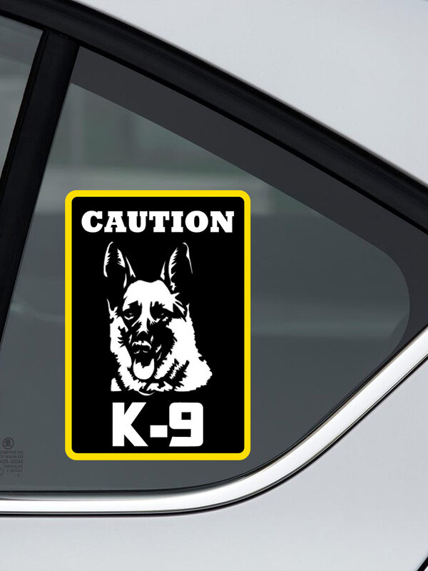 A0342# 13cm*19cm Removable Decal Caution K9 Car Sticker Auto Decors on Bumper Rear Window