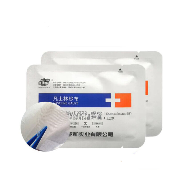 50 Pcs Medical Vaseline Gauze Disposable Sterile Pads Lubricate The Skin To Reduce Wound Adhesions And Promote Wound Healing