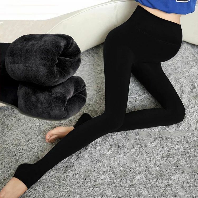 Winter Thick Warm Velvet Maternity Tights Elatic Waist Belly Pantyhose Clothes for Pregnant Women Pregnancy Autumn