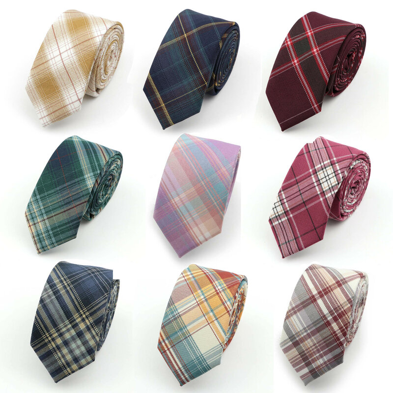54 Styles Campus Youth Striped Soft Collage Student Necktie School Uniform Accessory Party Cosplay Men Women 6cm Plaid Tie Gift