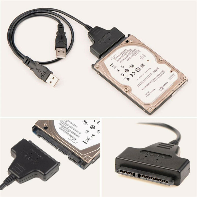 SATA TO USB Hard Drive Cable 2.5 Inches External HDD USB/Hard Drive Adapter USB2.0 TO SATA Adapter Hard Disk 22 PIN SATA Cable