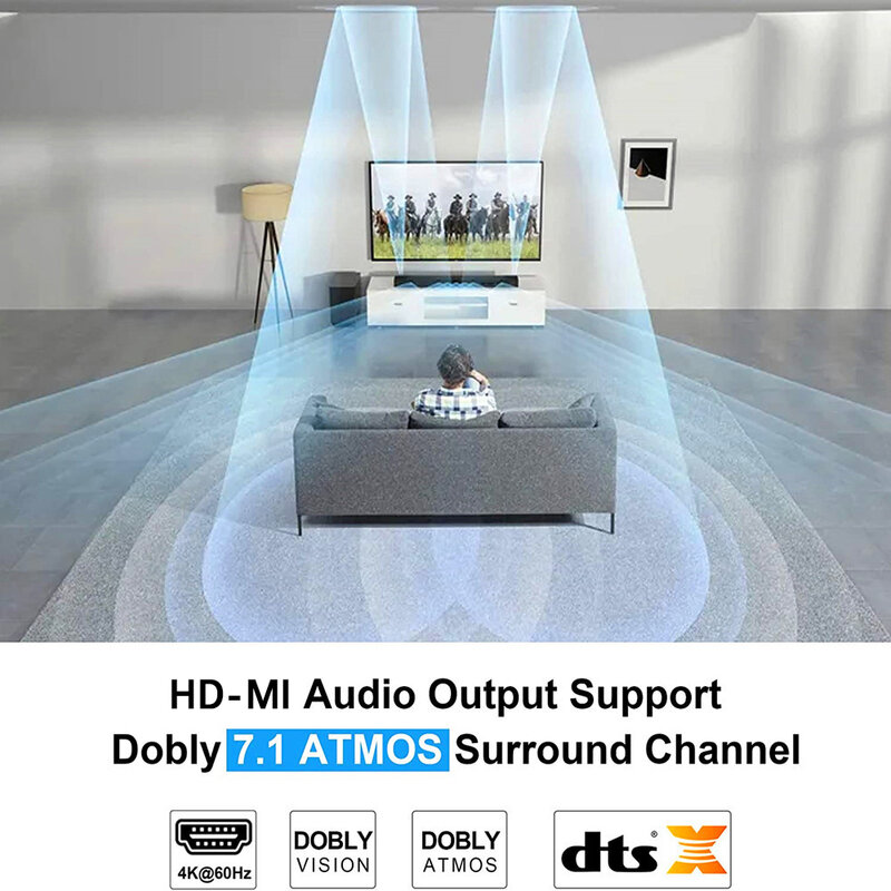 HDMI Âm Thanh Máy Hút 4K HD-MI SPDIF Bộ Chuyển Đổi 5.1 HD-MI Để HD-MI RCA Bộ Chia Quang TOSLINK Chuyển Đổi Kỹ Thuật Số 7.1 HD-MI Adapter