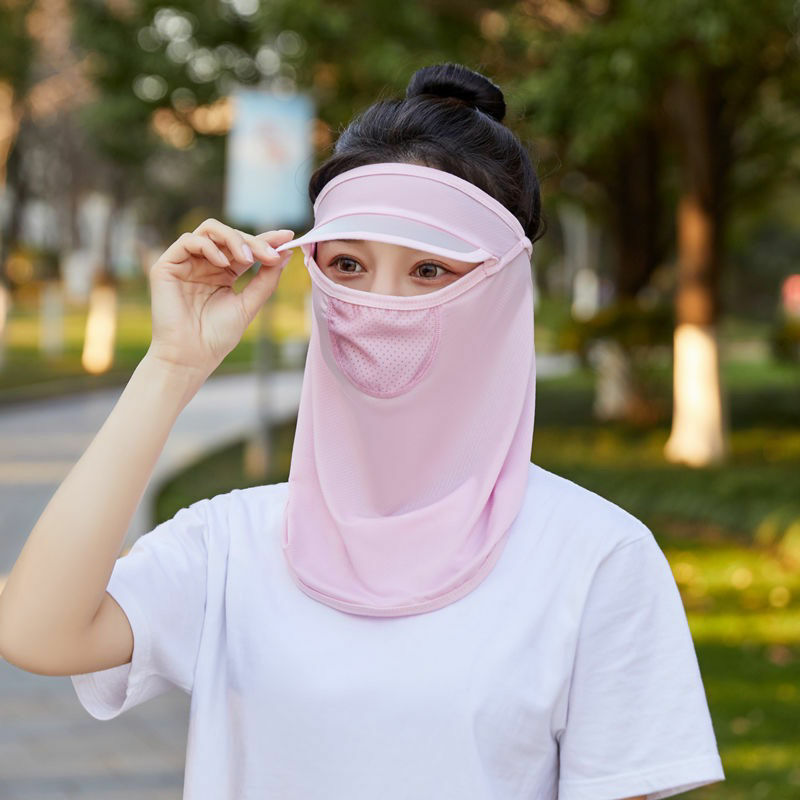 Letnia maska przeciwsłoneczna twarz kobiety ochrona Uv kapelusz słońce kolarstwo na świeżym powietrzu pyłoszczelna cienka welon pełna twarz kapelusz