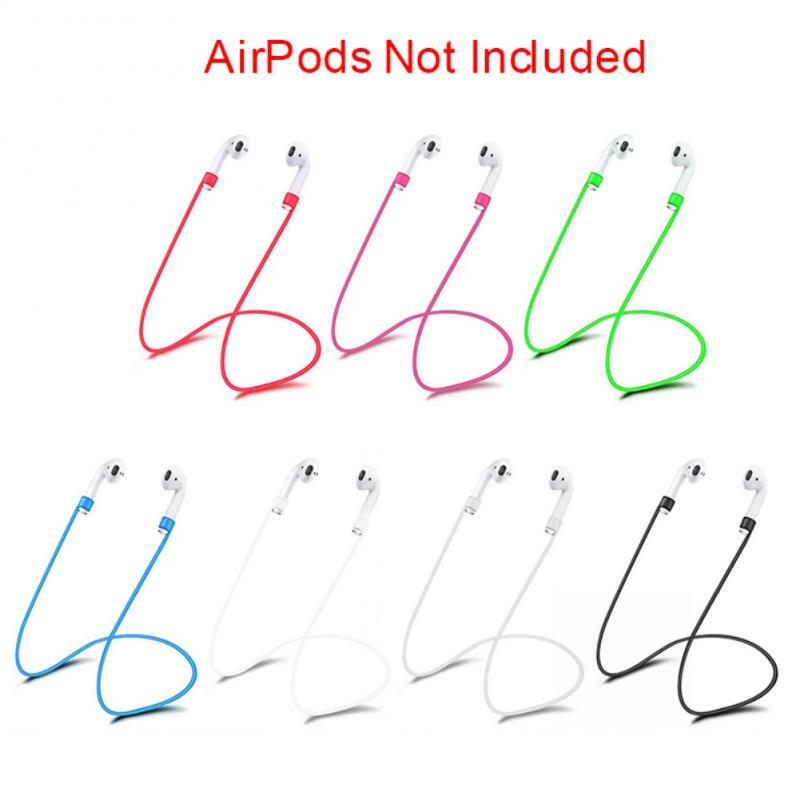 Słuchawki Anti-lost pasek na szyję dla Apple AirPods 7 kolorów silikonowe bezprzewodowe słuchawki String wygodne kompaktowe liny