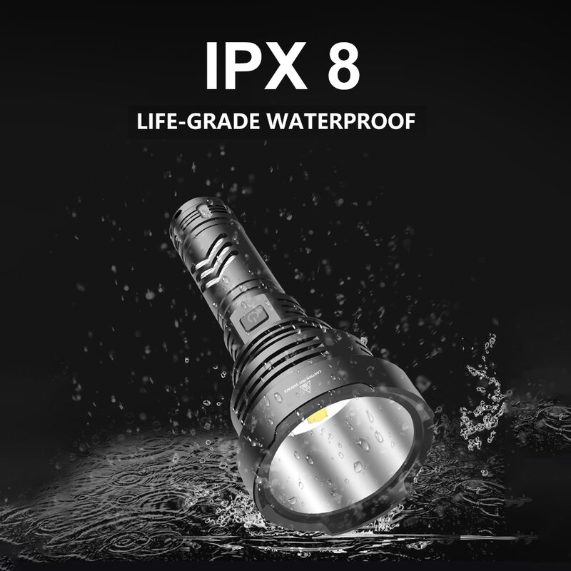 XHP160 Potente linterna Led Super brillante para exteriores Luz de antorcha Led recargable Luz de flash táctica de alta potencia Lámpara de mano XHP90