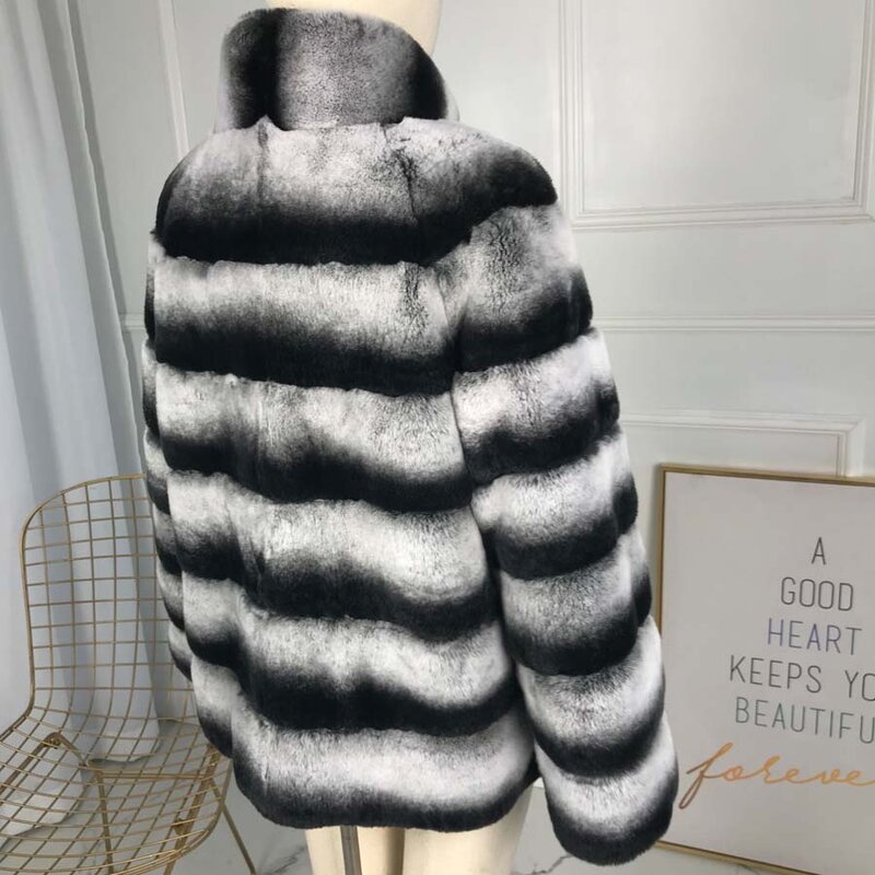 ホット販売リアルナチュラルレックスウサギの毛皮のコートの高品質100% 本物のレックスウサギの毛皮の襟高級天然リアルファーc