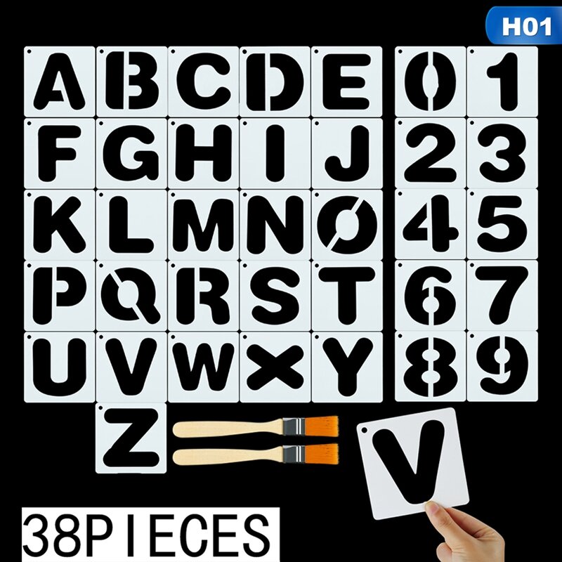 数字の文字,スクラップブック,カラーリング,エンボス加工,装飾的なテンプレートを使用した英語の文字の鉛筆