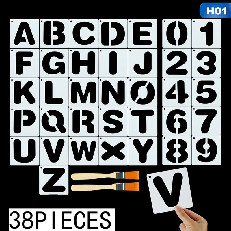 Alphabet Englisch Buchstaben DIY Schablonen Malerei Sammelalbum Färbung Präge Album Dekorative Vorlage schablonen für decor