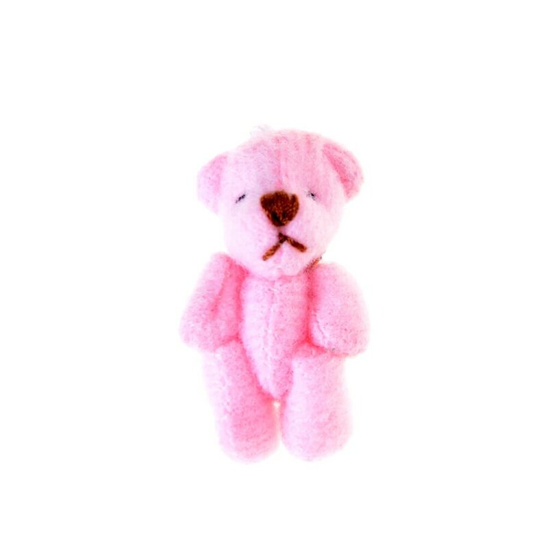 Lucu Lembut Mewah Kelinci Beruang Mini Joint Kelinci Beruang Liontin untuk Gantungan Kunci Buket Mainan Boneka DIY Ornamen Hadiah 3.5 /4/4.5/6/8 Cm