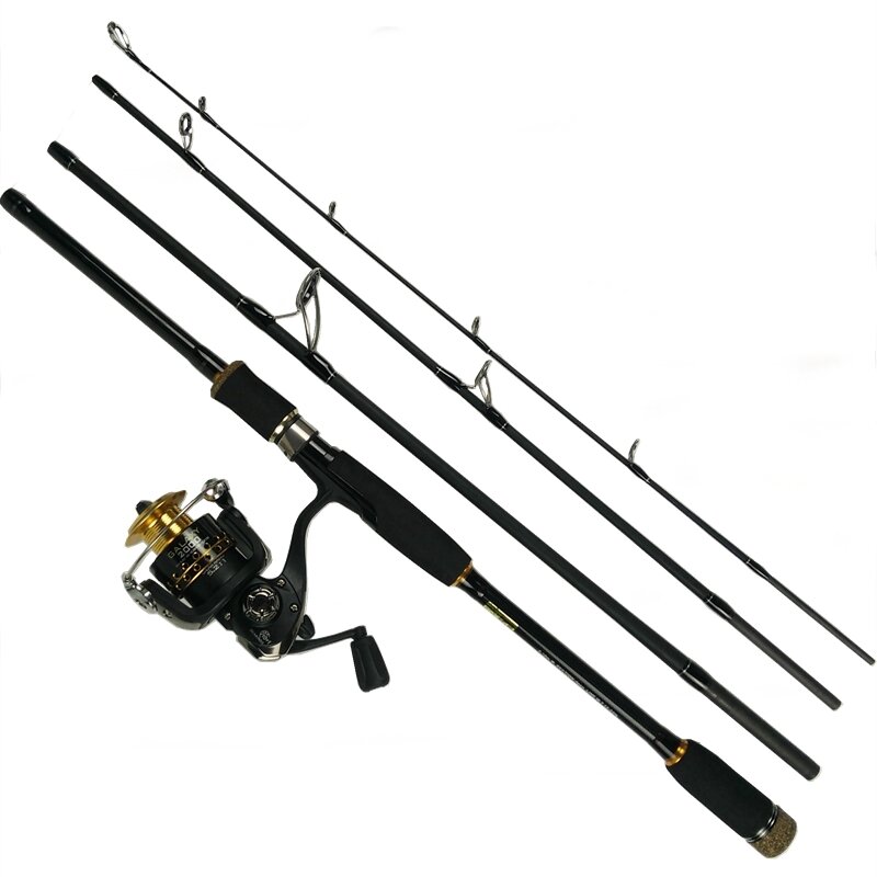 Domination 4ส่วน Carbon Fishing Rod Fast Action Spinning Rod M Casting Rod 2.1/2.4/2.7/3M น้ำหนัก10-25G Rod