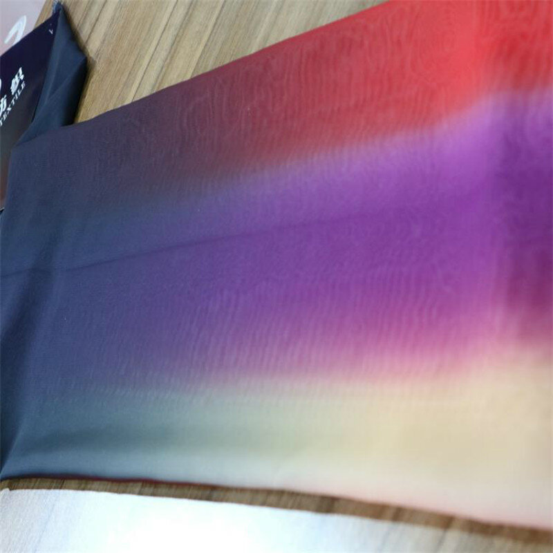 Nuevo gradiente impresión tela Patchwork tela de gasa textil DIY costura acolchado mujeres ropa vestido baile vestido tela