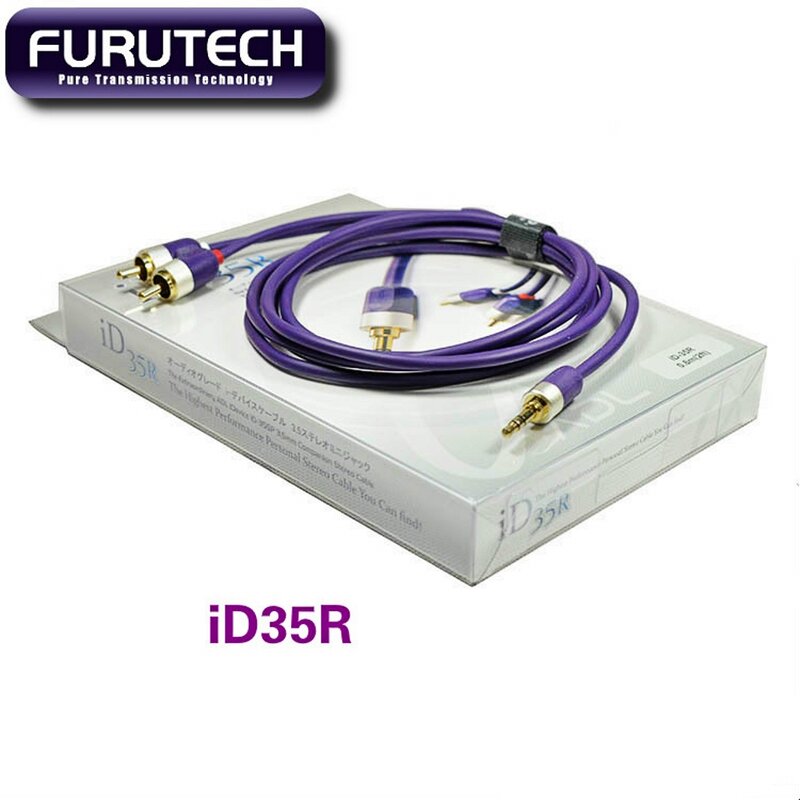 FURUTECH ADL ID-35R Kabel RCA 3.5Mm Ke 2RCA Kabel Audio Colokan Jack Pria KE Pria untuk Amplifier Subwoofer Home Theater DVD VCD Hifi