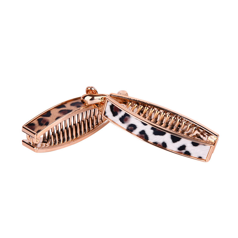 Multiple styles New Fashion Leopard print Serpentine Banana Cone Clip Bangs  Women girl Barrette Hair Accessories Headdress