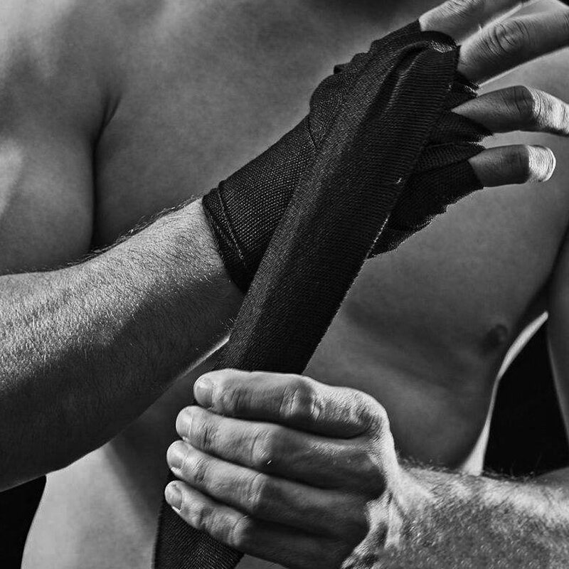 WorthWhile 1คู่ผ้าฝ้ายมวยผ้าพันแผลผู้ชายSanda Taekwondo Muay Thai Guantes De Boxeo MMAสายรัดข้อมืออุปกรณ์