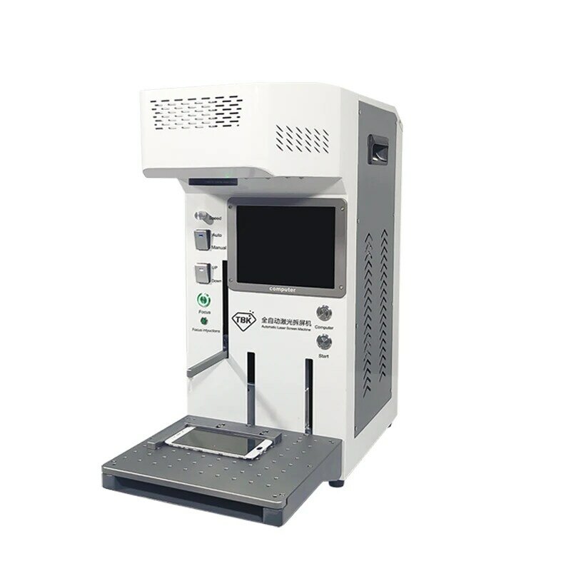 TBK958A Mesin Pencetak Penanda Ukiran Laser Fokus Otomatis Mesin Pemisah Bingkai Pembersih Kaca untuk Ponsel