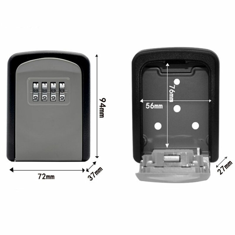 Password Key Box Wall Mounted Security Anti-theft Key Organizer Home Security Indoor Outdoor Key Safe Lock Storage Box