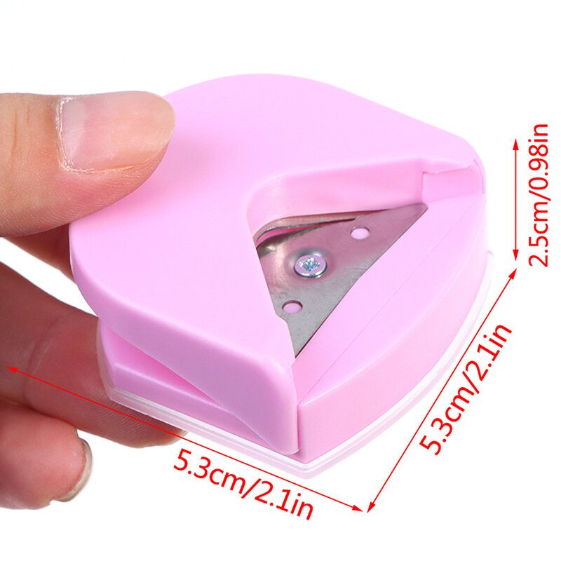 Mini Corner Trimmer มุมทนทาน Punch R4 DIY เครื่องตัดกระดาษสีชมพู