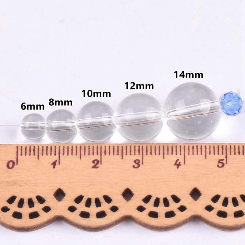 Round Glossy Crystal Glass 4mm 6mm 8mm 10mm 12mm 14mm Loose Beads Wholesale Lot For Jewelry Making DIY Crafts Findings