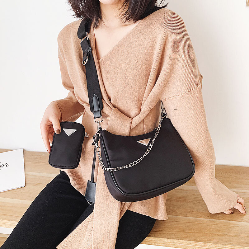 Bolso cruzado informal de lujo para mujer, bolsos de mujer, bolsos de diseñador con Mini bolsillo, bandolera de hombro femenina de marca de lujo