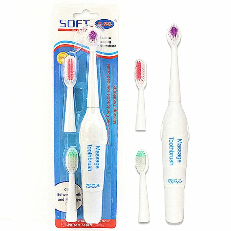 Cepillo de dientes eléctrico ultrasónico, cepillo de dientes de Color aleatorio, suave, 1 unidad