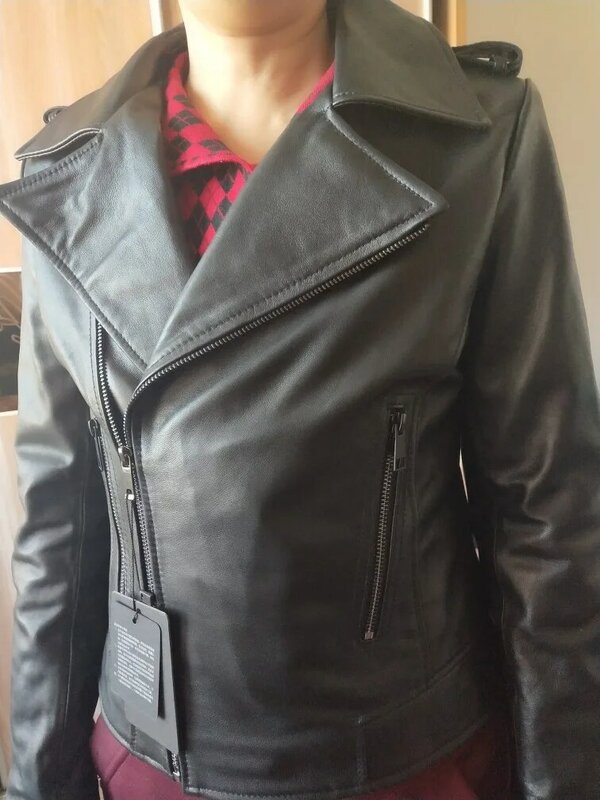 브랜드 OL 프리 스타일 정품 가죽 캐주얼 짧은 재킷, 플러스 사이즈 부드러운 양피 슬림 재킷, 판매. 레이디 비즈니스 코트,