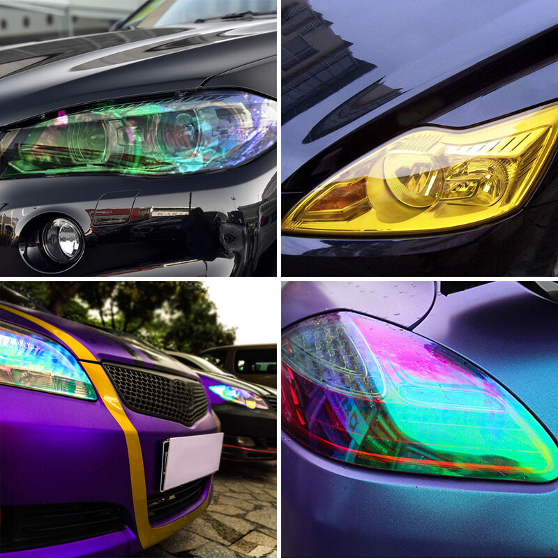 Новинка 2020, автомобильный Стайлинг, фасветильник-Хамелеон, задний фонарь, виниловый ТИНТ, автомобильная наклейка, легкая пленка, автомобильная Налобная мембрана 30x60 см