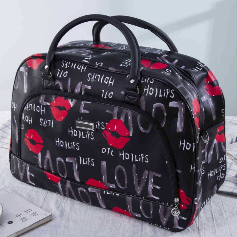 2019 floral leather duffel bag traveller woman DUFFLE BAGS travel bag hand totes borsone pelle