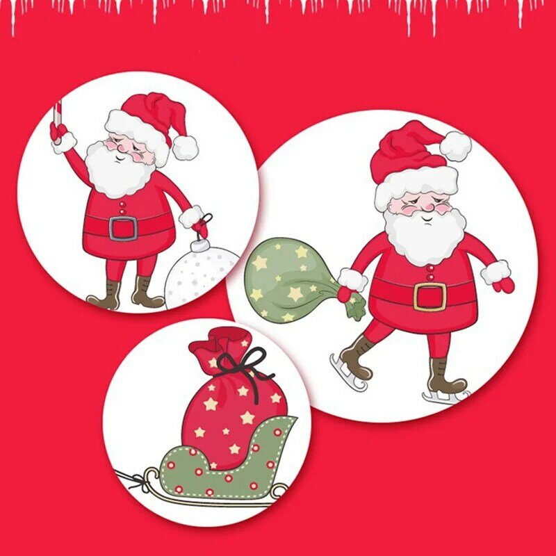 Creative DIY Christmas Wall Stickers Reusable Waterproof Santa Claus Snowflake Gifts Home Decoration Decals