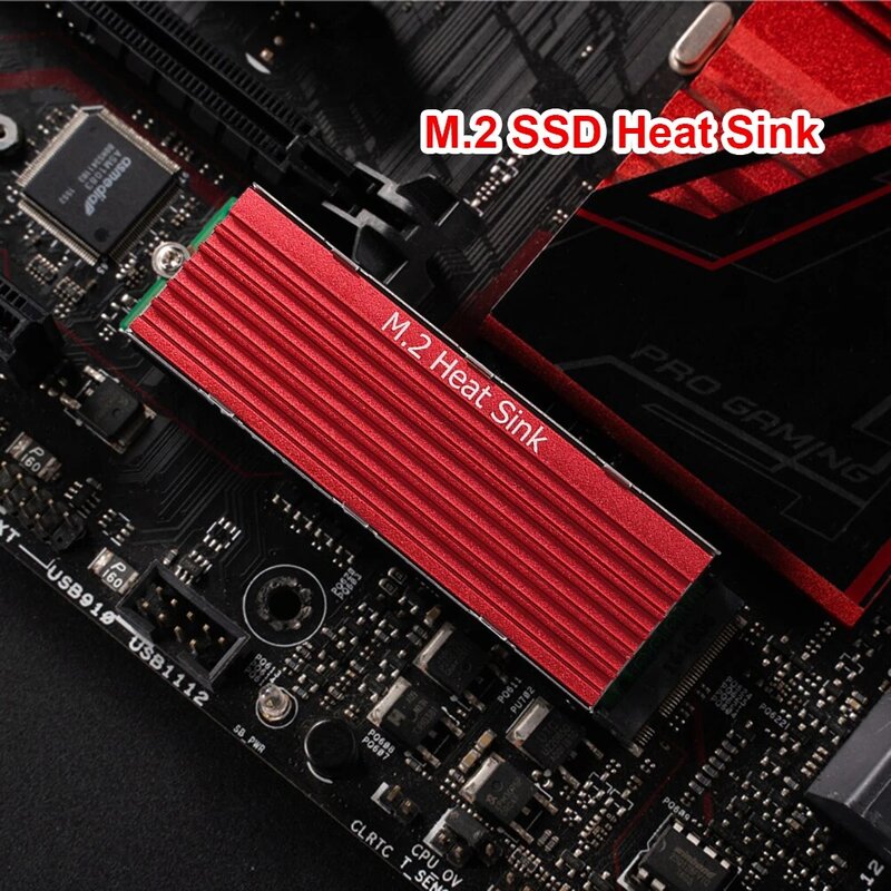 M.2 2280 NVMe SSD المبرد بالوعة الحرارة منصات التبريد المبرد تبديد الألومنيوم مع وسادة حرارية ل m2 2280 ssd سطح المكتب الكمبيوتر PS5