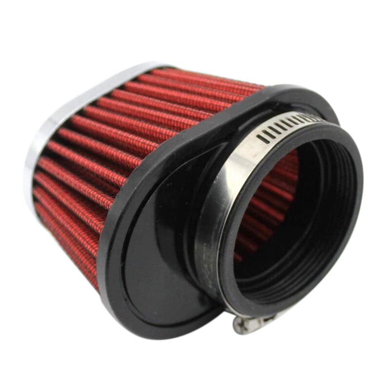 1Pcs Universal Round Tapered Car Motorcycle Air Filter 51mm 2 inch Intake Filter-Red