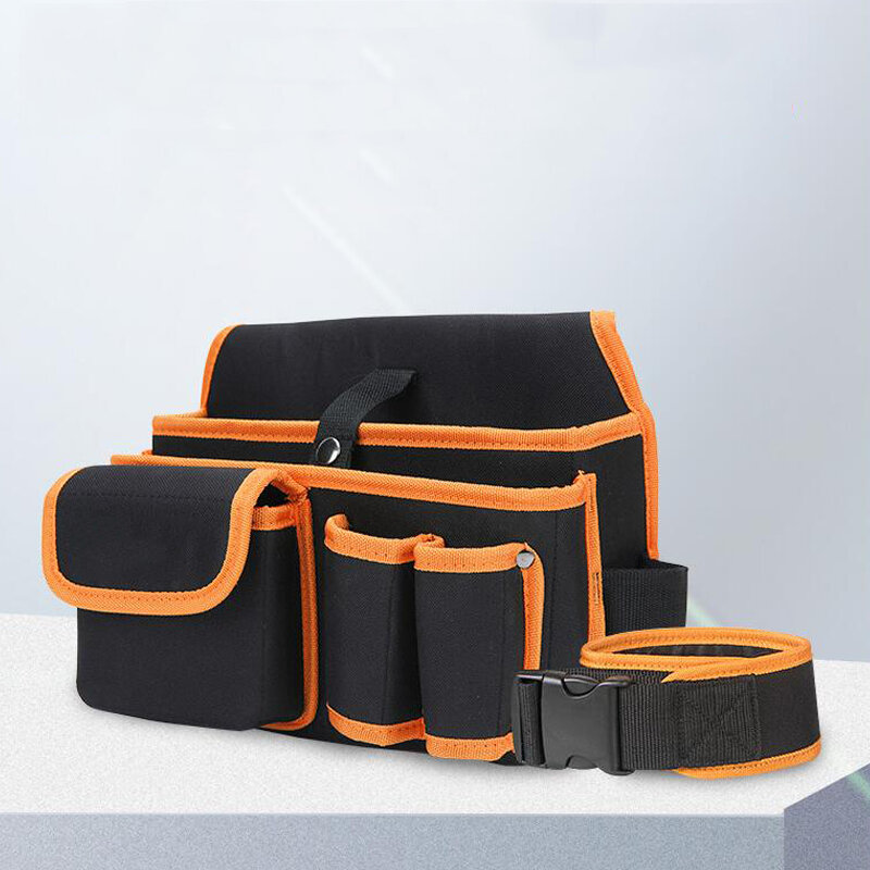 다기능 공구 가방, 튼튼한 방수 캔버스 공구 가방, 벨트 가방, 전기기사 수리 공구 가방, 보관 가방, 공구 포켓