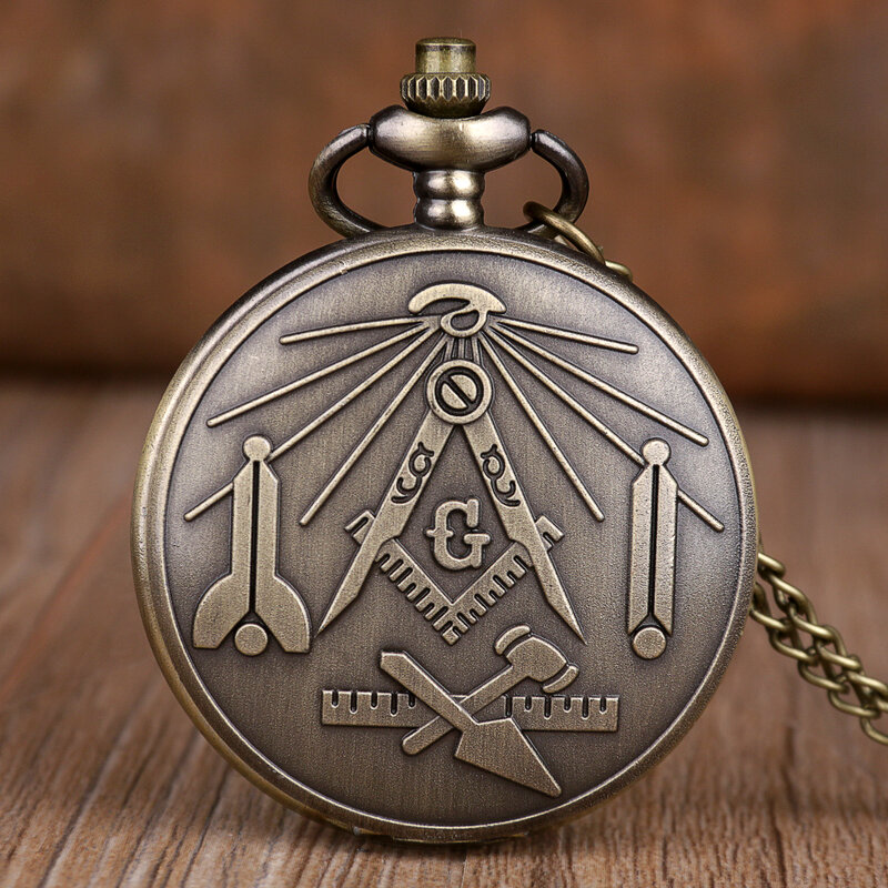 Vintage Masonic Freemasonry Design Pocket Watch Best Gift New Design Fob Reasonable Price