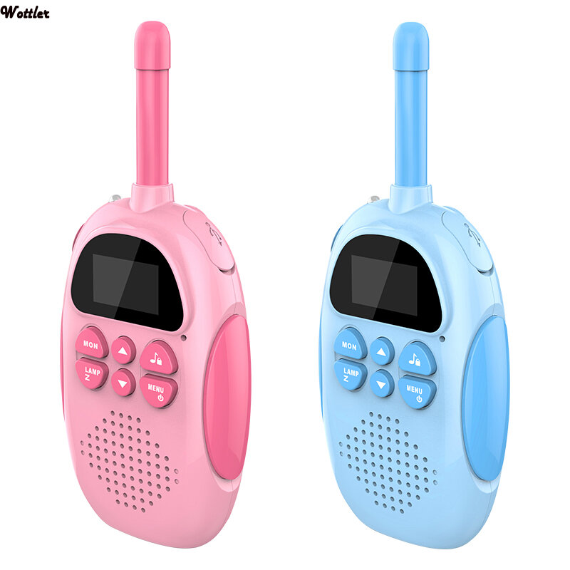 2 Stks/set Kinderen Walkie Talkie Kids Transceiver Handheld 3Km Bereik Uhf Radio Lanyard Mini Interphone Speelgoed Verjaardagscadeau