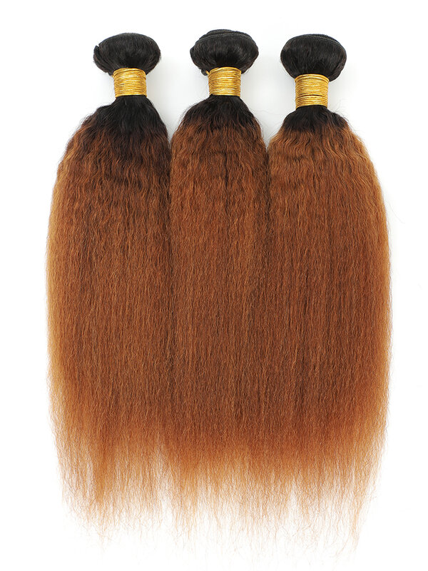 DreamDiana перуанские курчавые прямые пучки с эффектом омбре 2 тона Remy Ombre Yaki пряди волос афро прямые волосы 100% человеческие волосы для наращиван...
