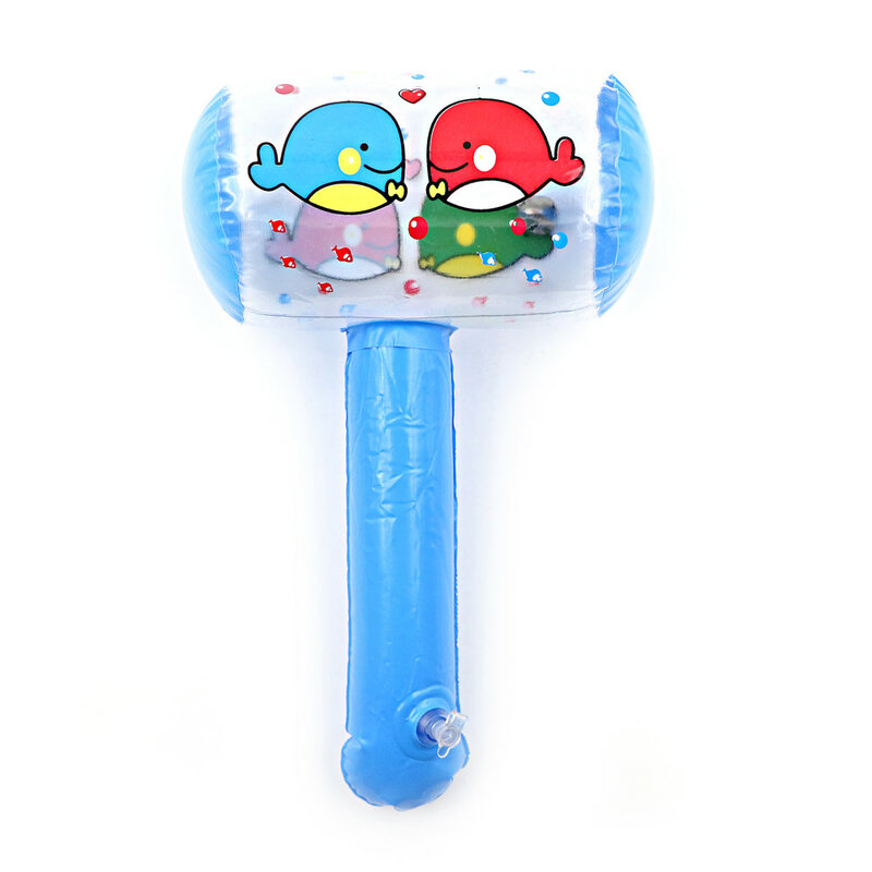 Hot! 1Pcs Noise Maker Toys Cute Cartoon Inflatable Hammer Air Hammer With Bell Kids Children Blow Up Random Color Wholesale