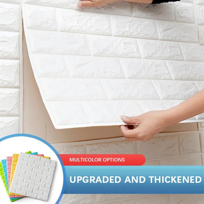 3Dウォールステッカー自己粘着発泡レンガインテリアdiy 3D壁紙壁の装飾壁ステッカー子供のための寝室用品