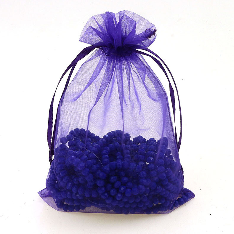 100pcs/lot 20x30cm Big Drawstring Organza Bags For Beads Wedding Party Decoration Bag Gift Pouch (Extra Cost For Custom Logo)