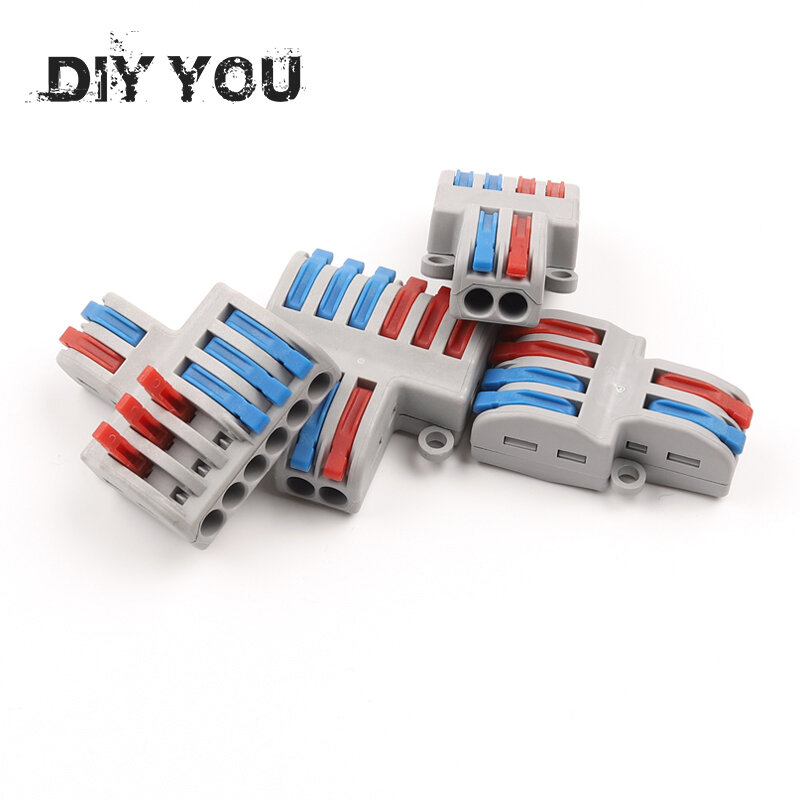 5/10pcs/Lot SPL-42/62 Mini Fast Wire Connector Universal Wiring Cable Connector Push-in Conductor Terminal Block DIY YOU