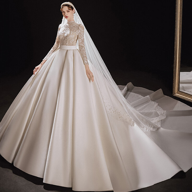 ALTERWedding-Robe de mariée en dentelle à manches longues, robe de soirée élégante, Rhformel, quelle que soit l'Arabie saoudite et le Dubaï, robe de grossesse
