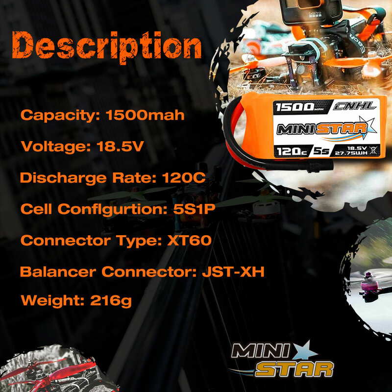 2pcs cnhl 5s 18,5 v lipo batterie 1500mah 120c mit xt60 stecker minisar für rc flugzeug fpv quadcopter hubschrauber drohne auto hobby