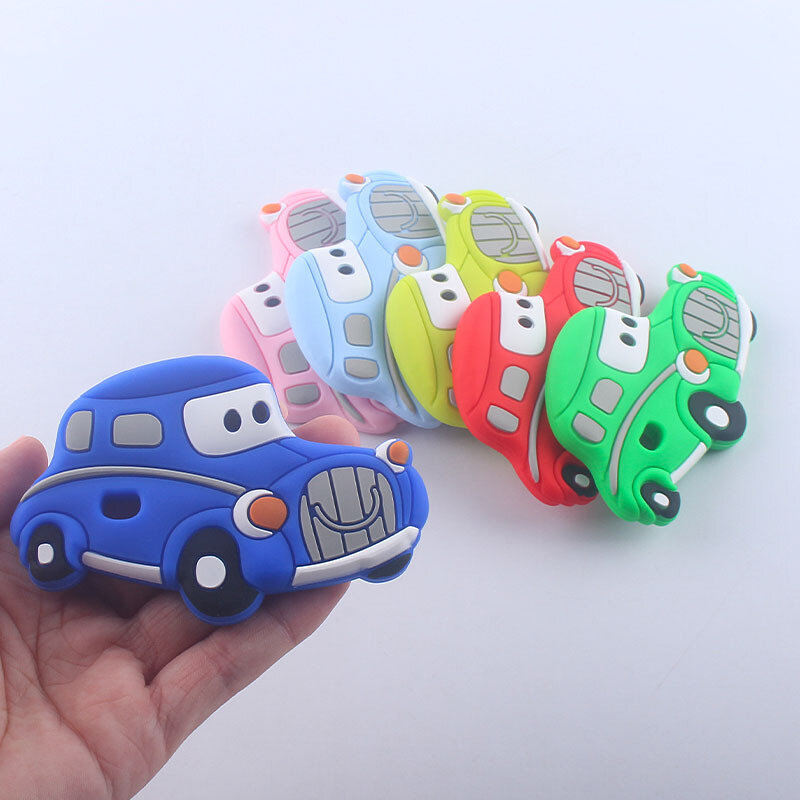 BPA FREI 1pc Auto Geformt Silikon Baby Beißring Nagetier Baby Zahnen Spielzeug Kautable Baby Produkte Pflege Geschenk Für Baby junge