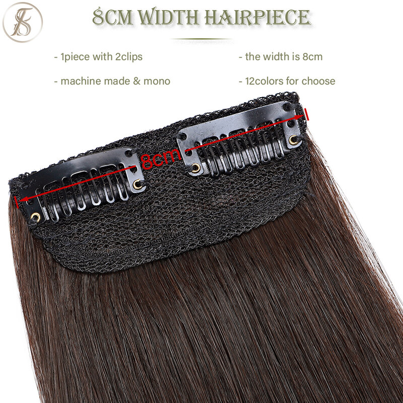 Tess Clip in Echthaar verlängerungen 100% natürliche Haar verlängerung 8cm Haarteil ergänzen Haar volumen Clip in natürlichem Haar