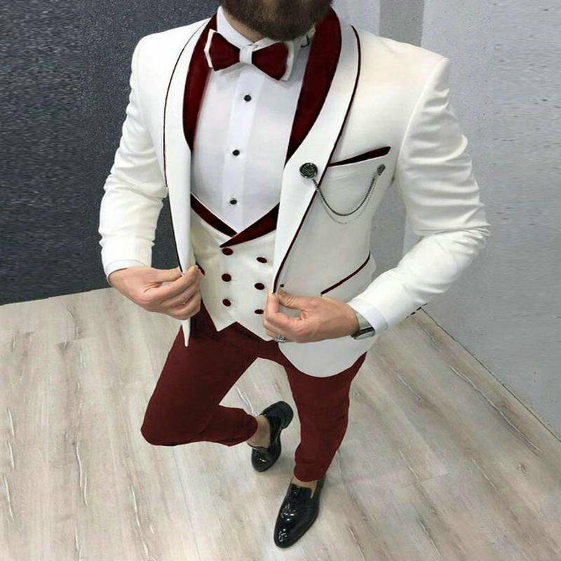 Mans Wedding Suits Groom Wear Tuxedos 2024 Groomsman Suit Prom Dresses Wedding Stage Tuxedo Black Suits Sets(Jacket+Pants+Vest)