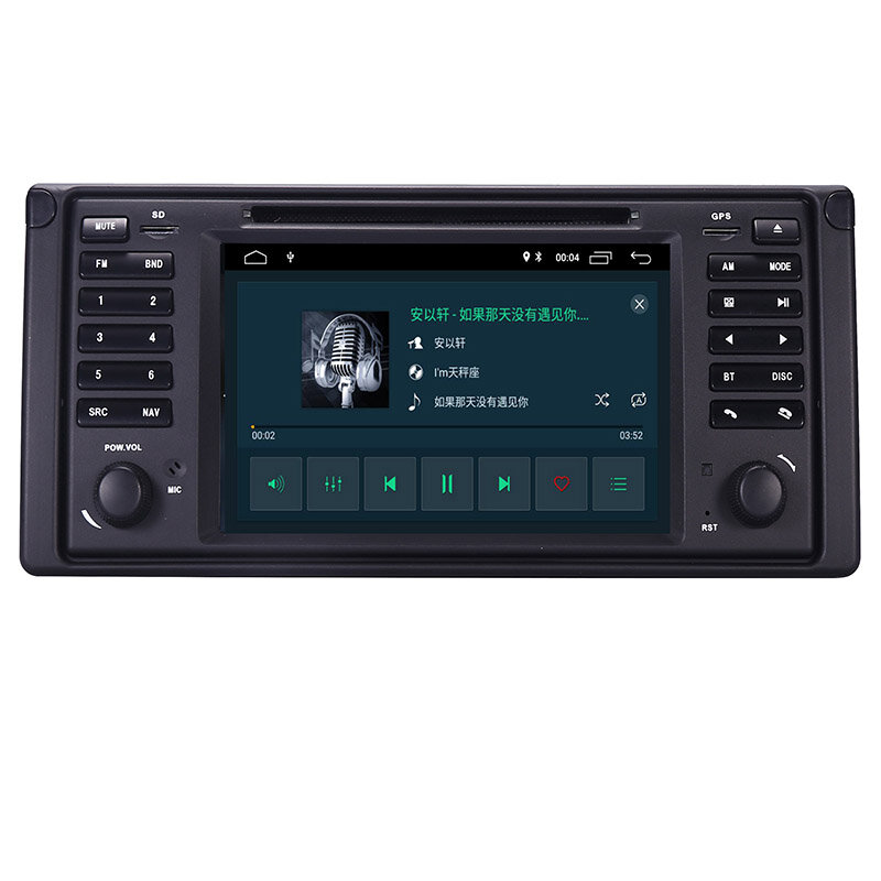 Android 10.0 Quad Core GPS Navigasi 7 "Car DVD Player untuk BMW E39 5 Series/M5 1997-2003 Wifi 3G Bluetooth DVR RDS USB Canbus